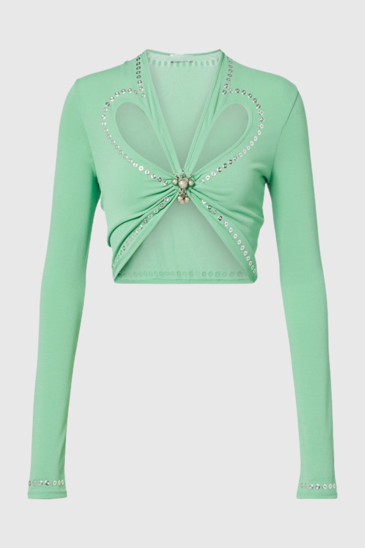 Lupina Cutout Embellished Crop Top & Maxi Skirt Set