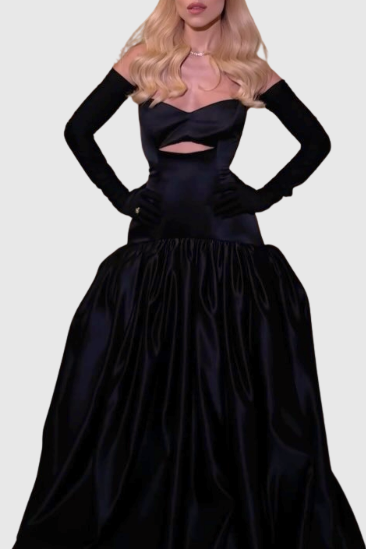 Lvren Strapless Cutout Ball Maxi Dress