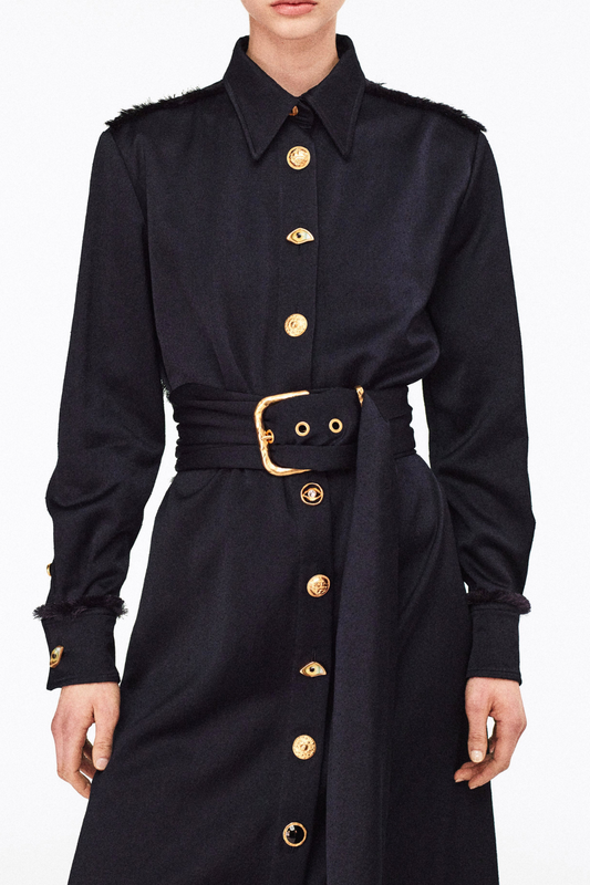 Lylea Belted Maxi Shirt Dress