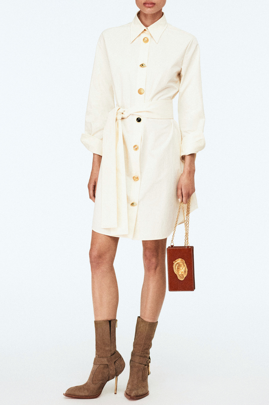 Lylea Belted Mini Shirt Dress