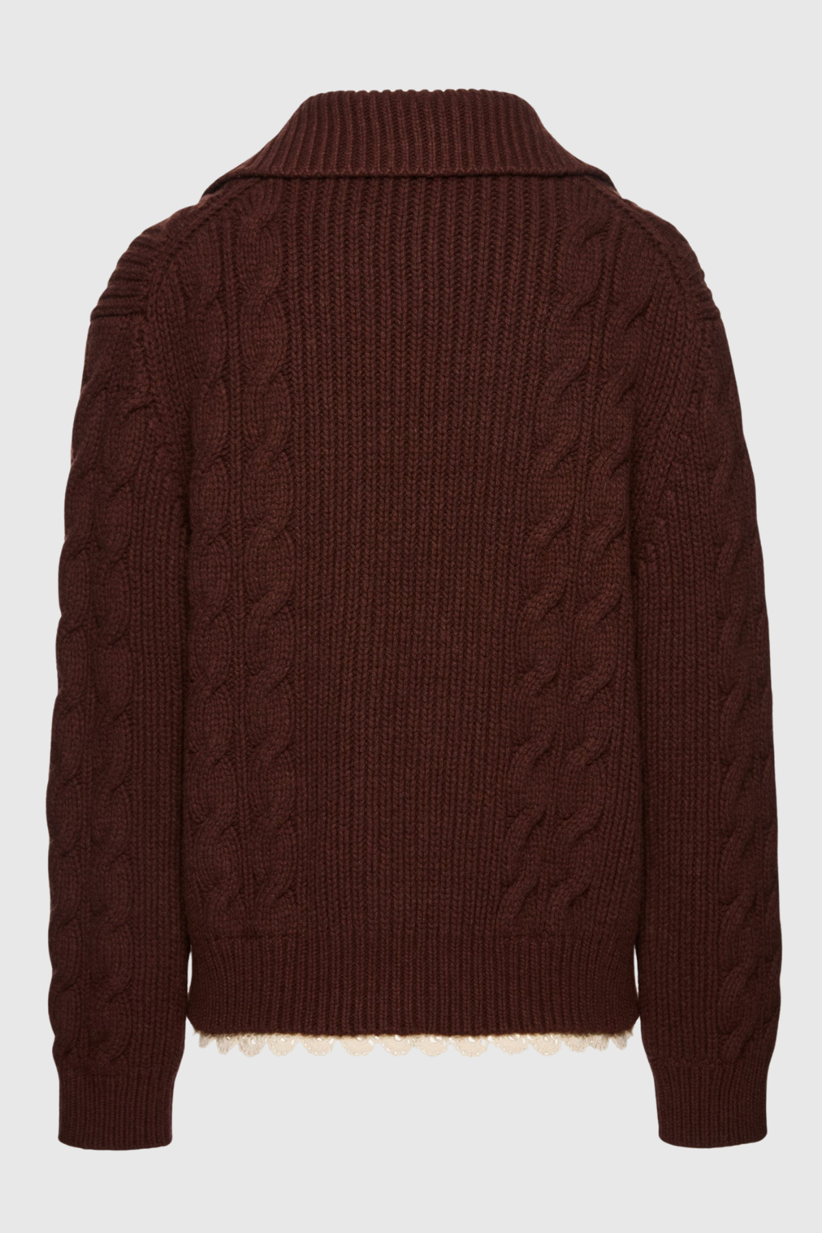 Lytar Lace-trimmed Knit Cardigan
