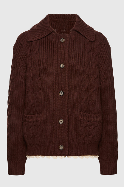 Lytar Lace-trimmed Knit Cardigan