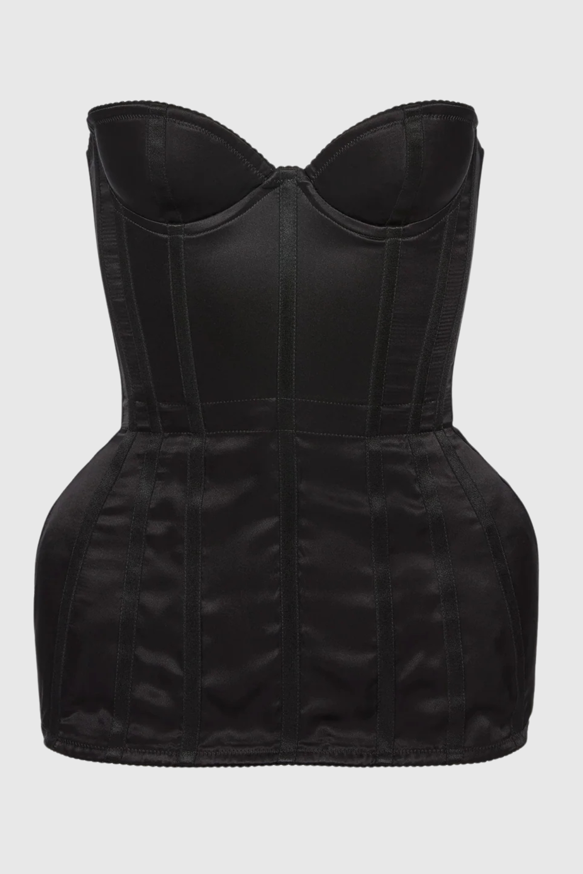 Madiaza Satin Corset - Black