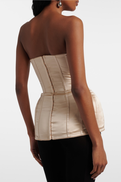 Madiaza Satin Corset - Nude