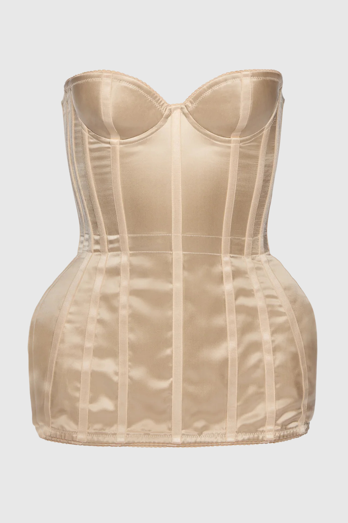 Madiaza Satin Corset - Nude