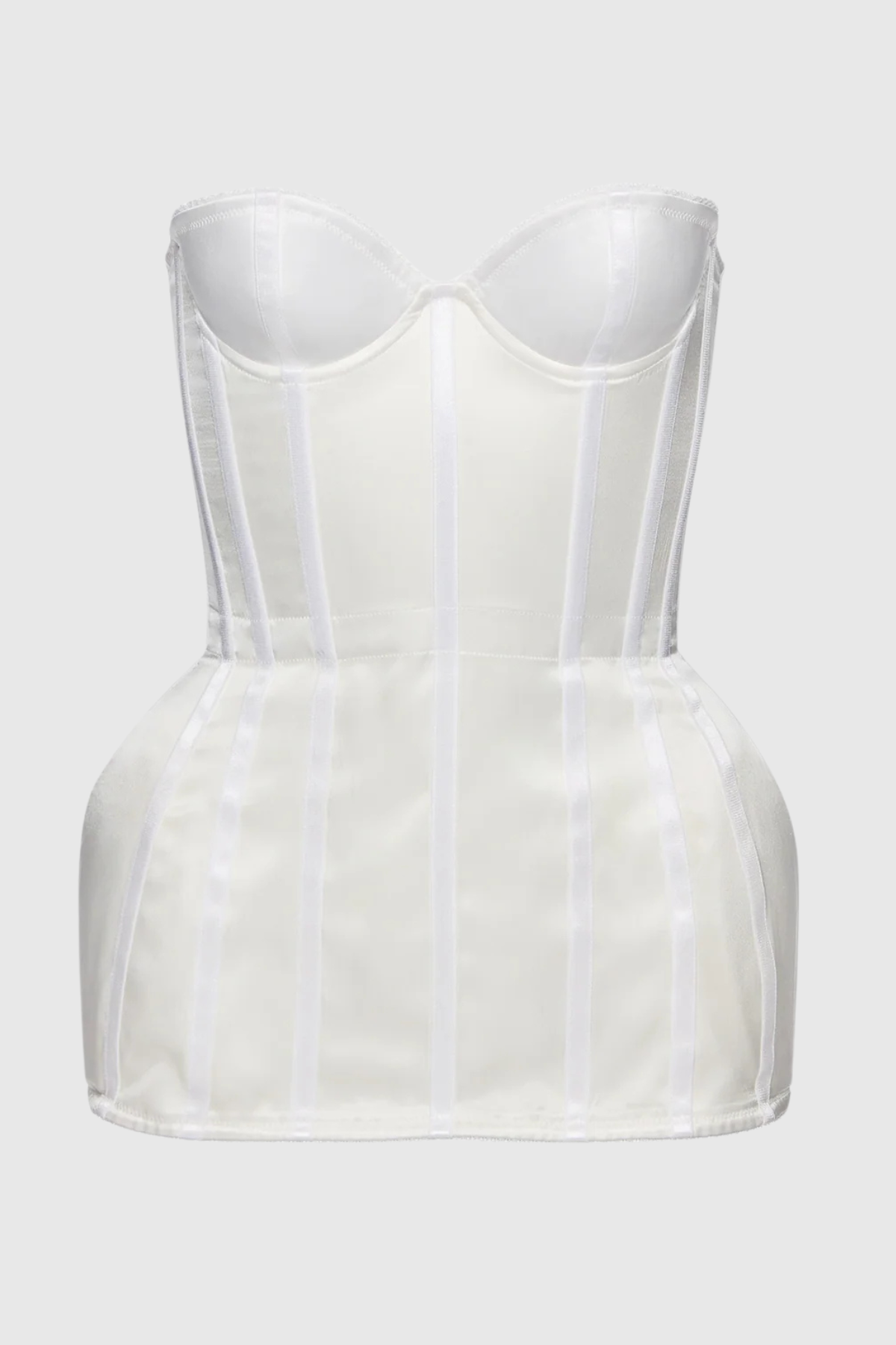 Madiaza Satin Corset - White