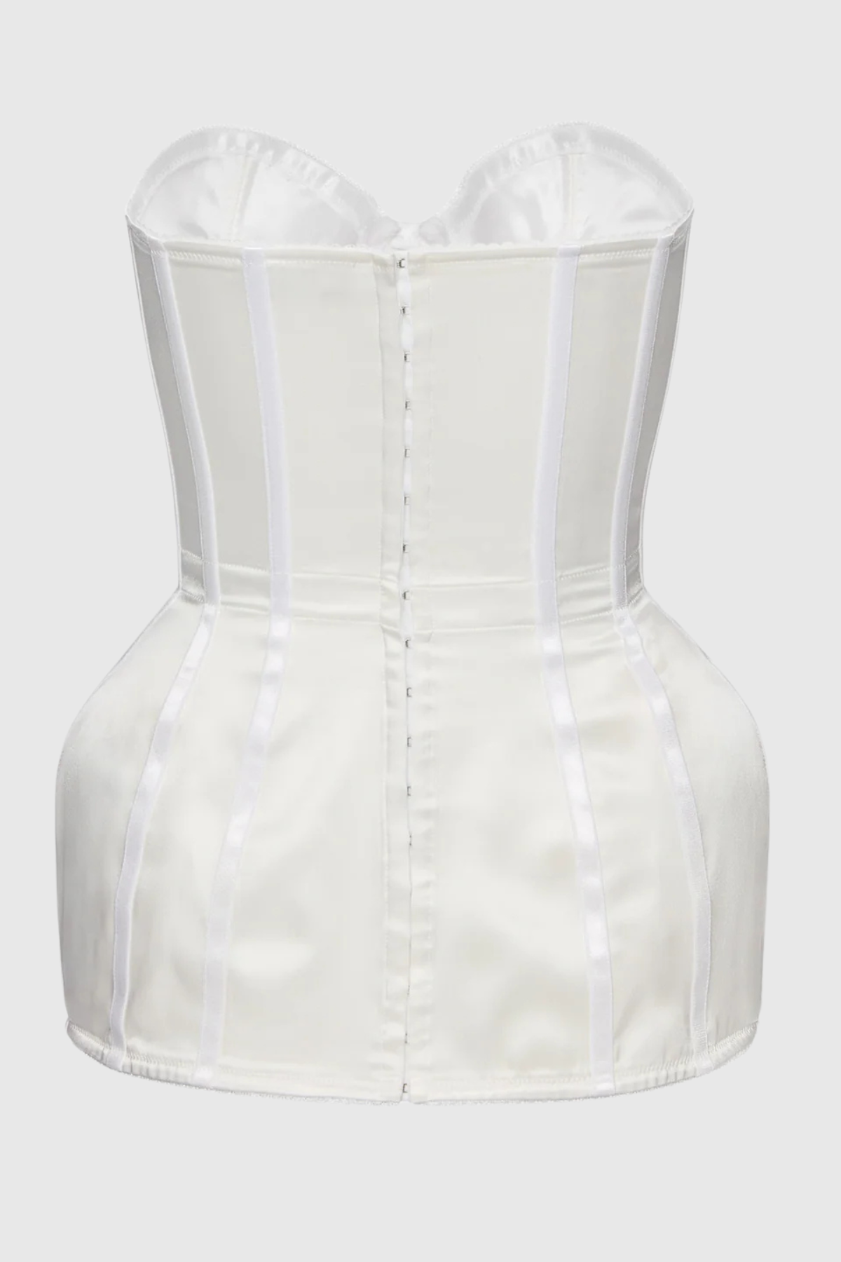 Madiaza Satin Corset - White