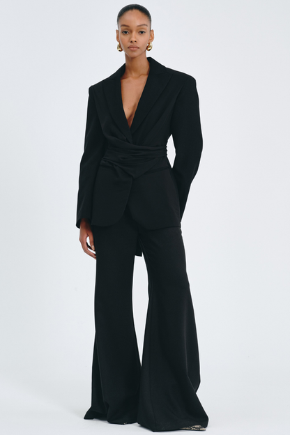 Mahare Plunge Wrap Blazer