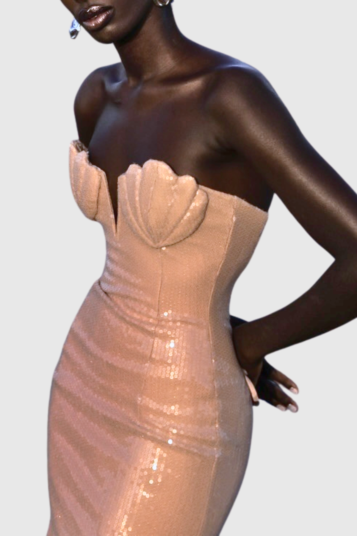 Majas Strapless Shell Sequin Maxi Dress