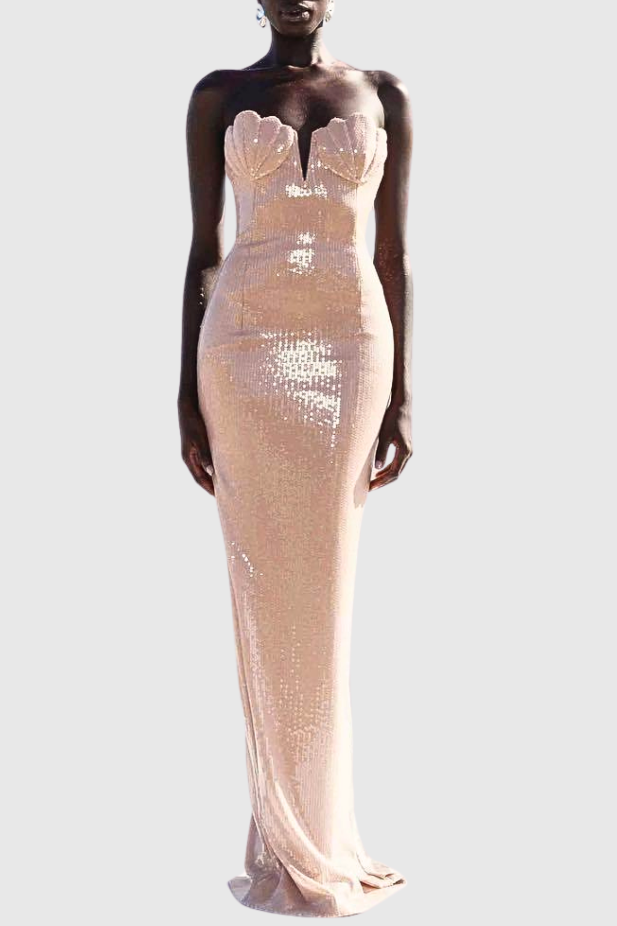 Majas Strapless Shell Sequin Maxi Dress