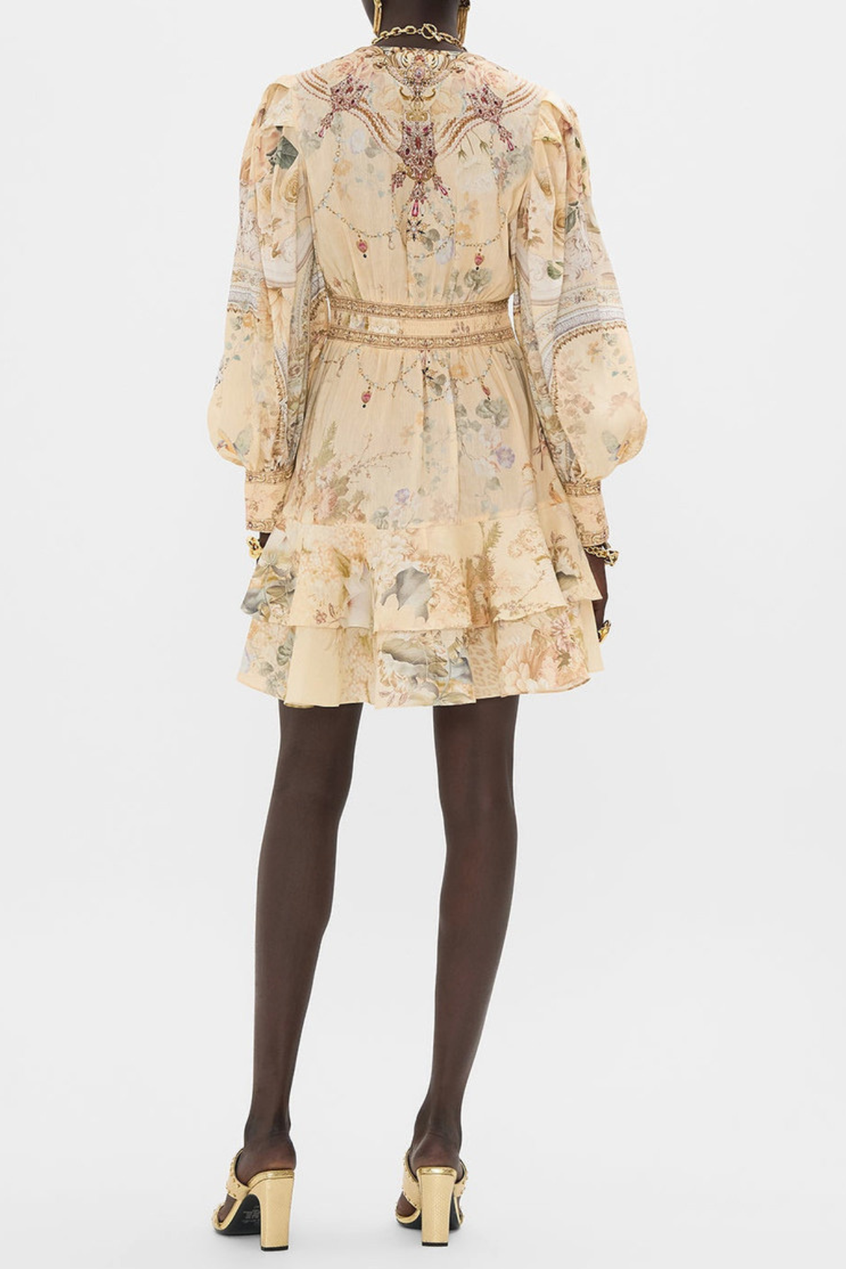 Makiko Printed Frill Mini Dress