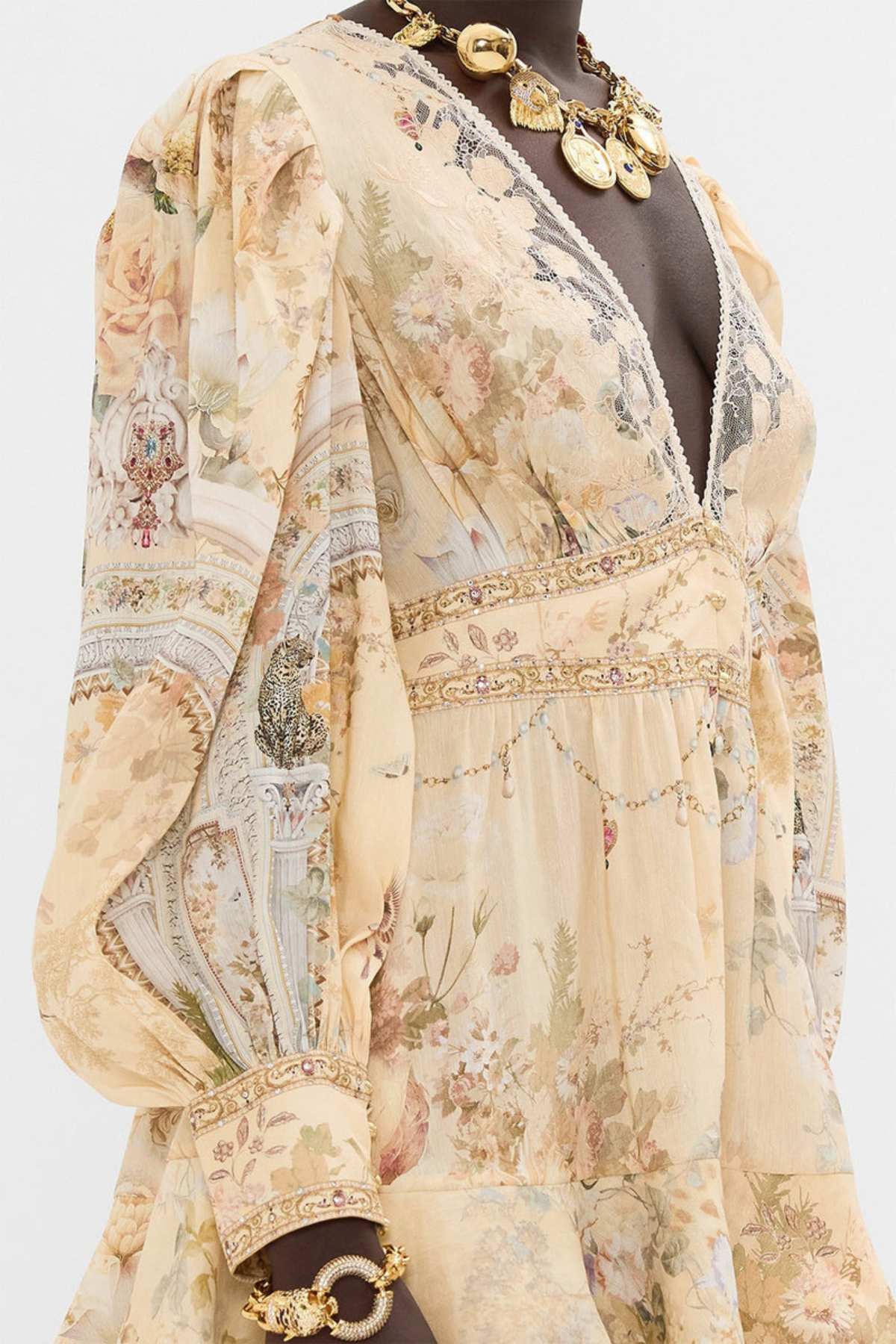 Makiko Printed Frill Mini Dress