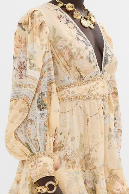 Makiko Printed Frill Mini Dress