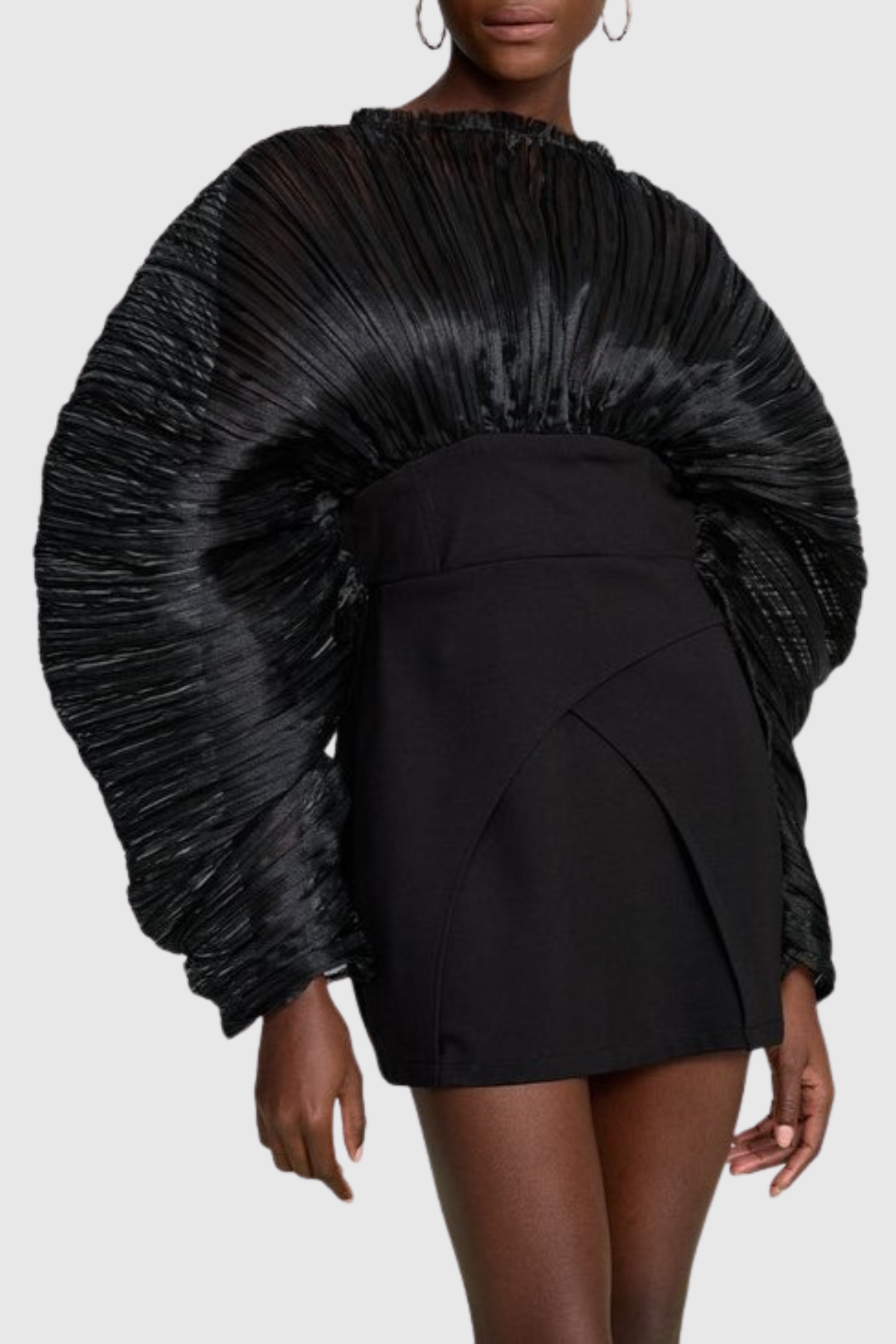 Makoto Mesh Curve Ruched Mini Dress