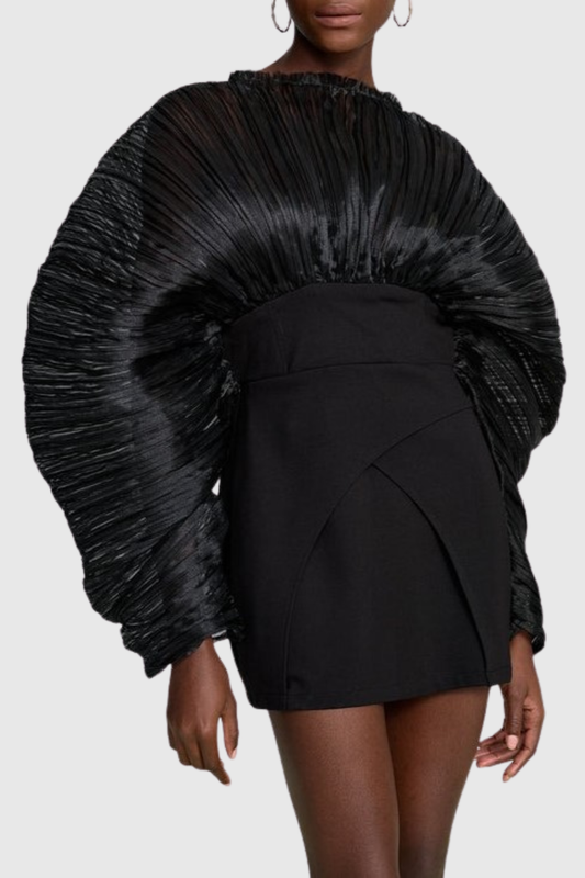 Makoto Mesh Curve Ruched Mini Dress
