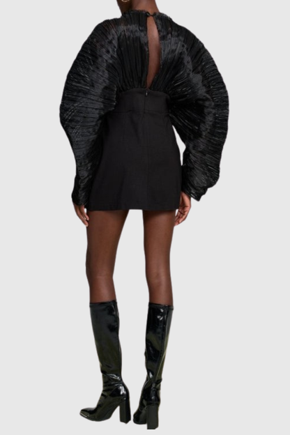 Makoto Mesh Curve Ruched Mini Dress