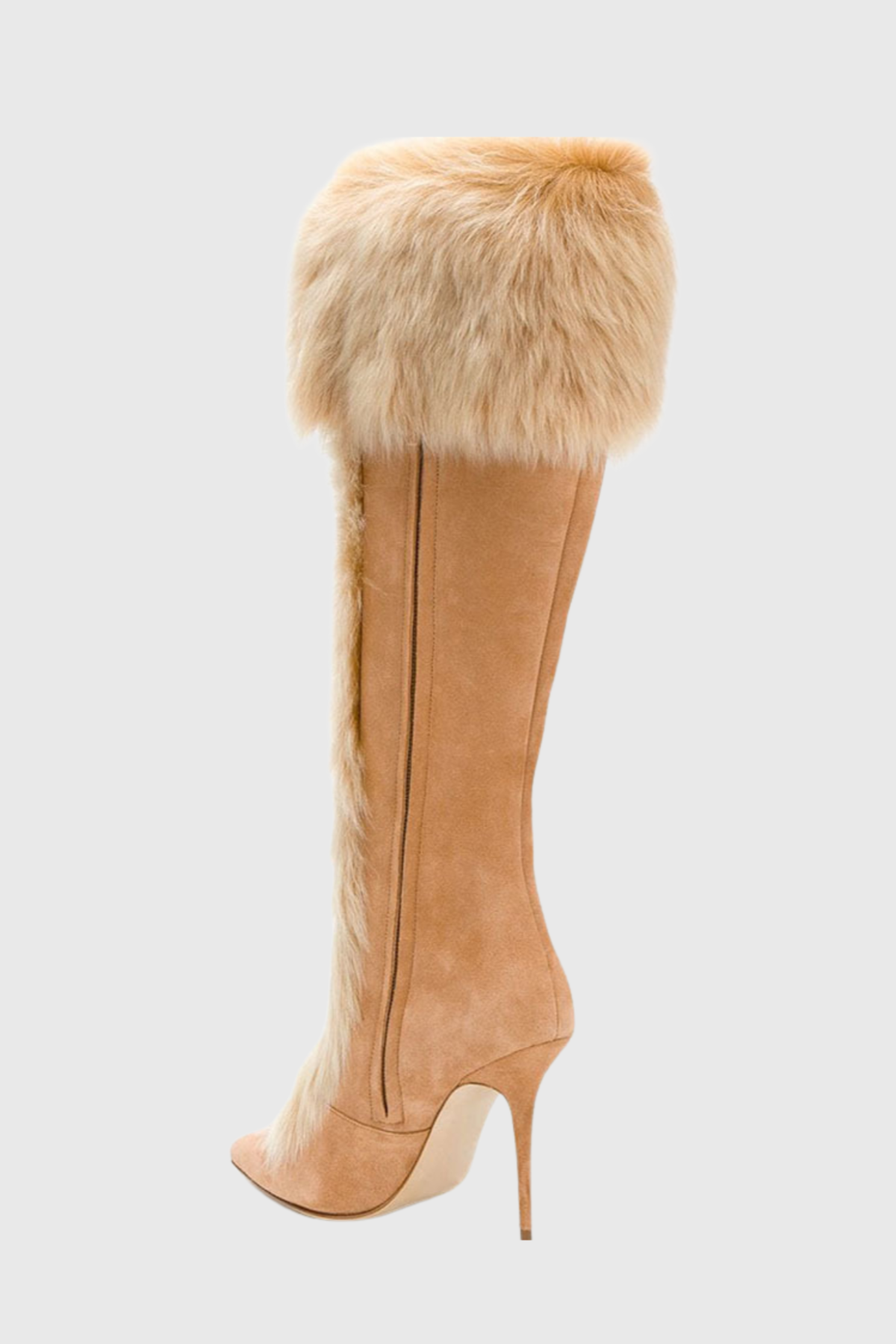 Malala Faux Fur Boots - Orange