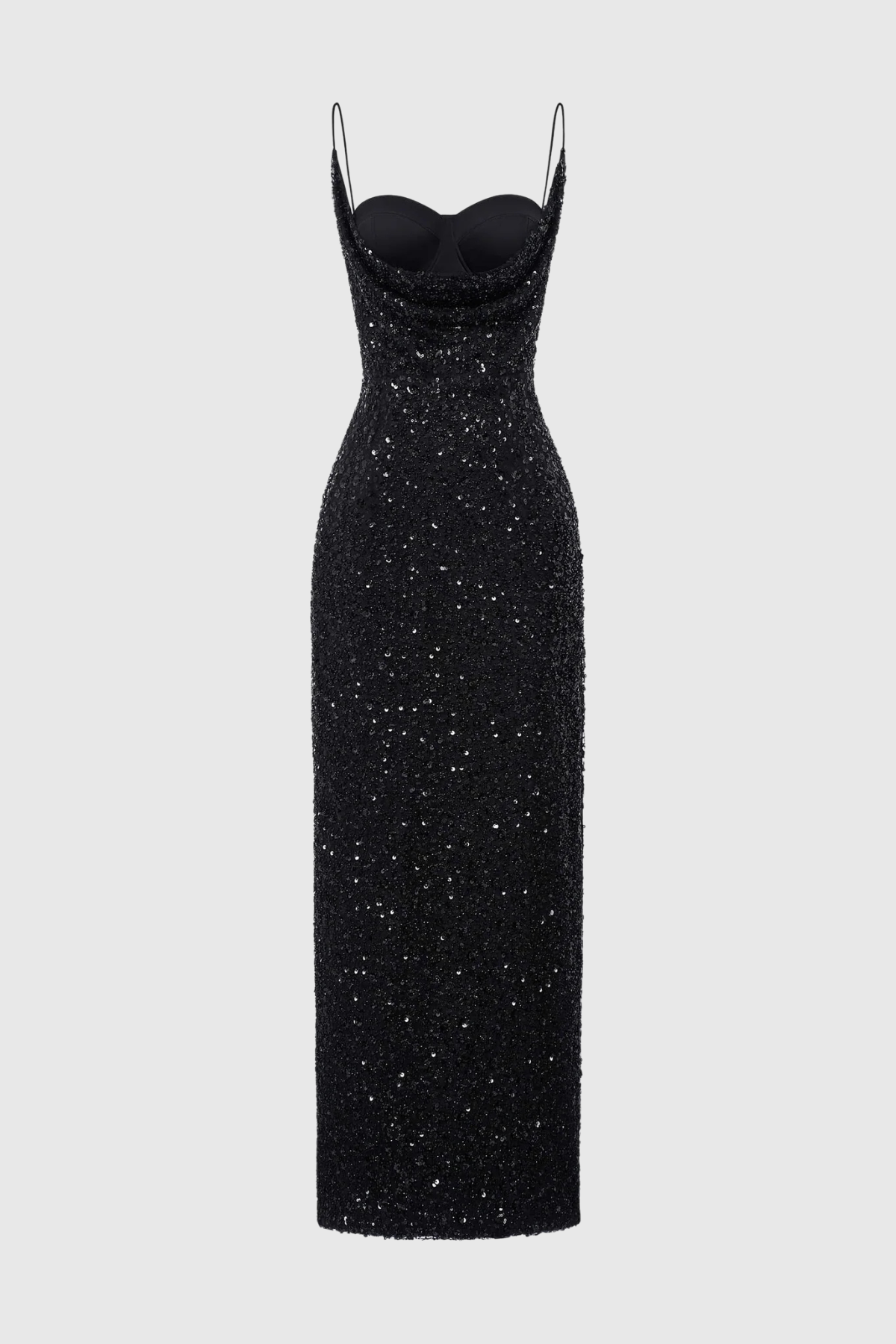 Manille Sequin Draped Maxi Dress