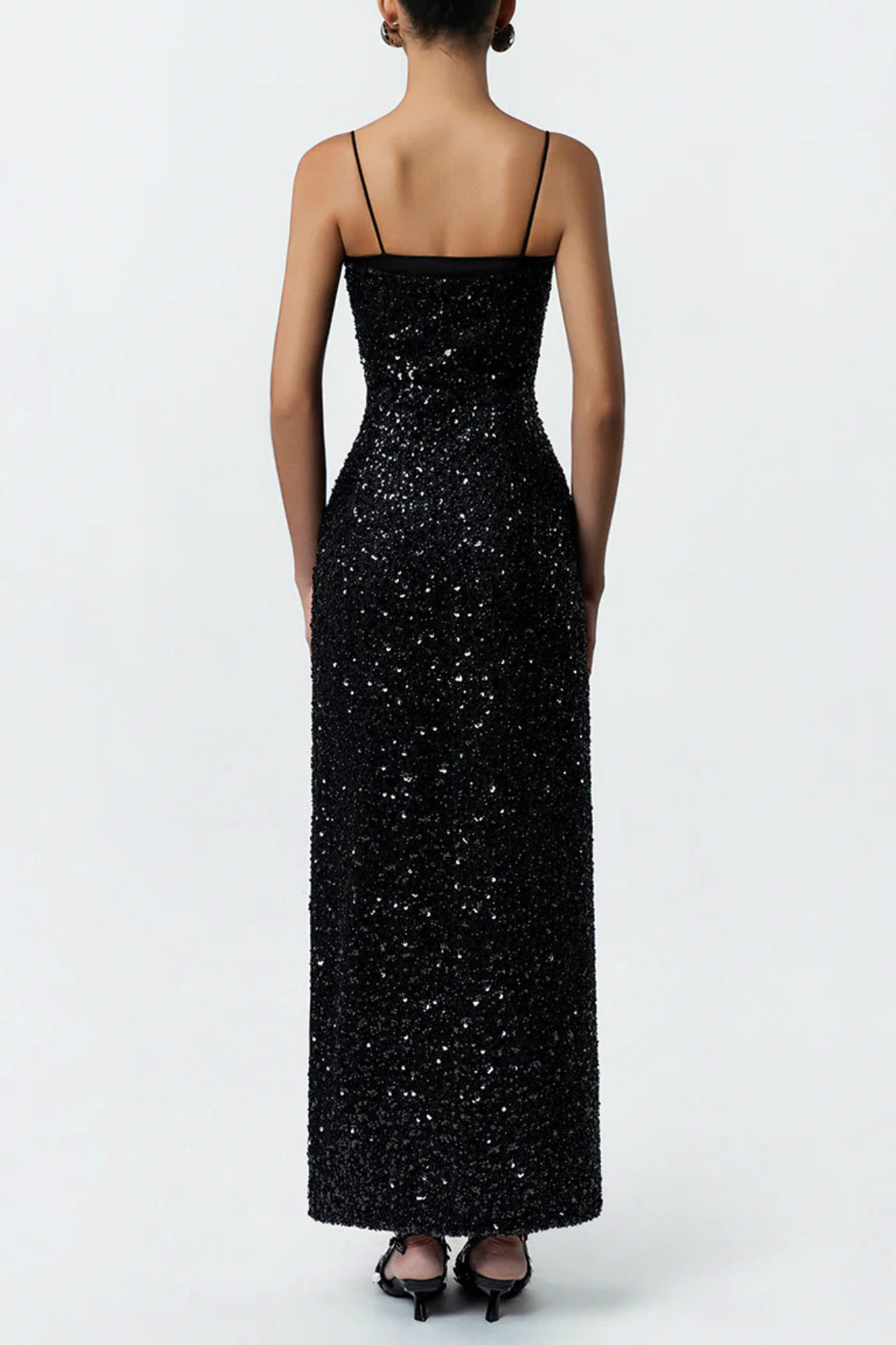 Manille Sequin Draped Maxi Dress