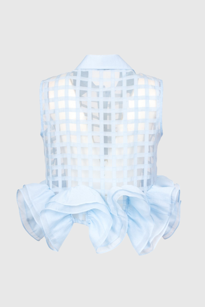 Maranat Ruffle Top - Blue