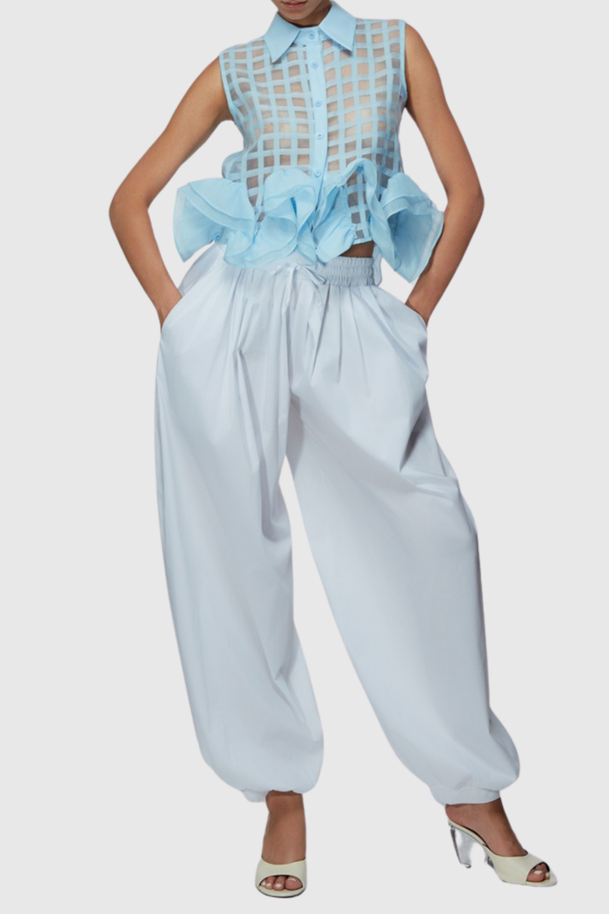 Maranat Ruffle Top - Blue