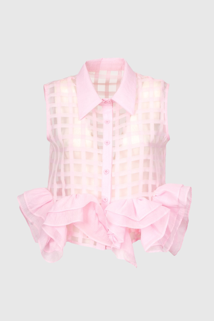 Maranat Ruffle Top - Pink