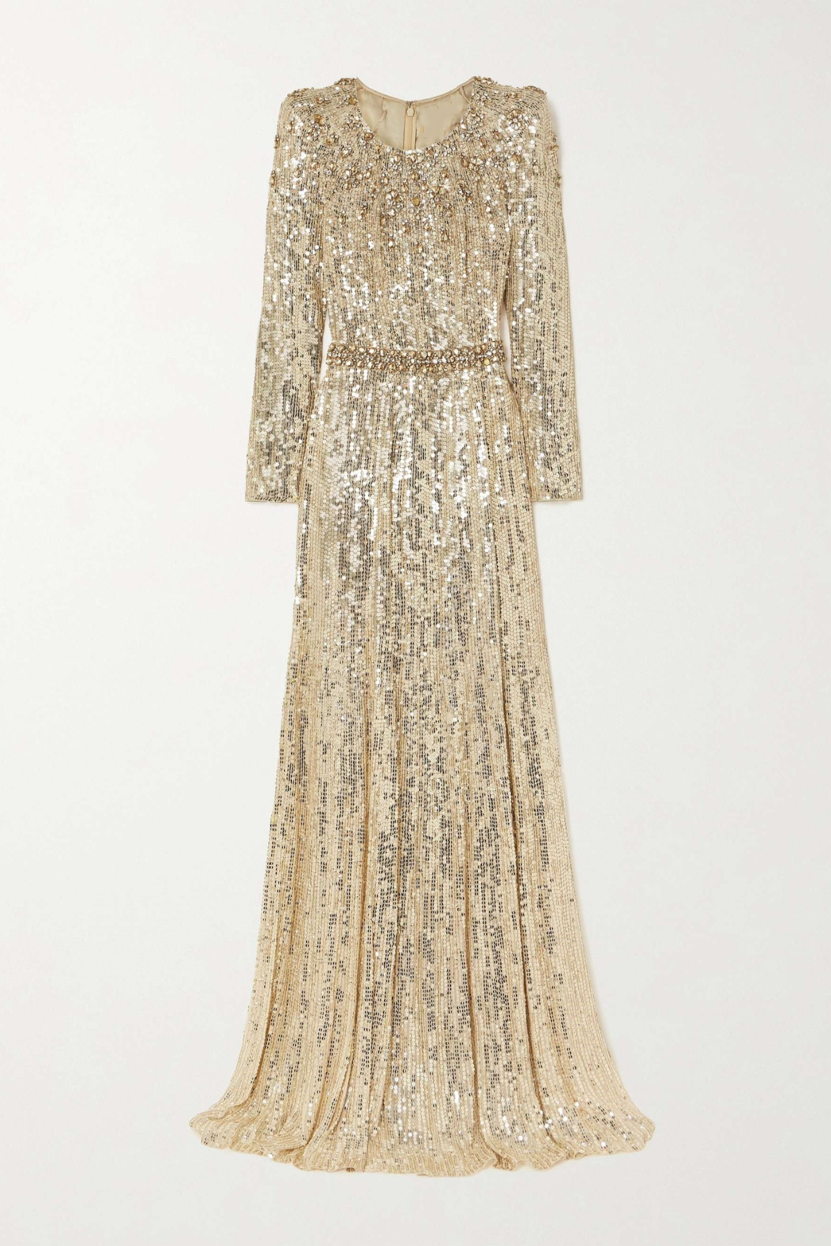 Maret Sequin Embellished Maxi Dress - Gold