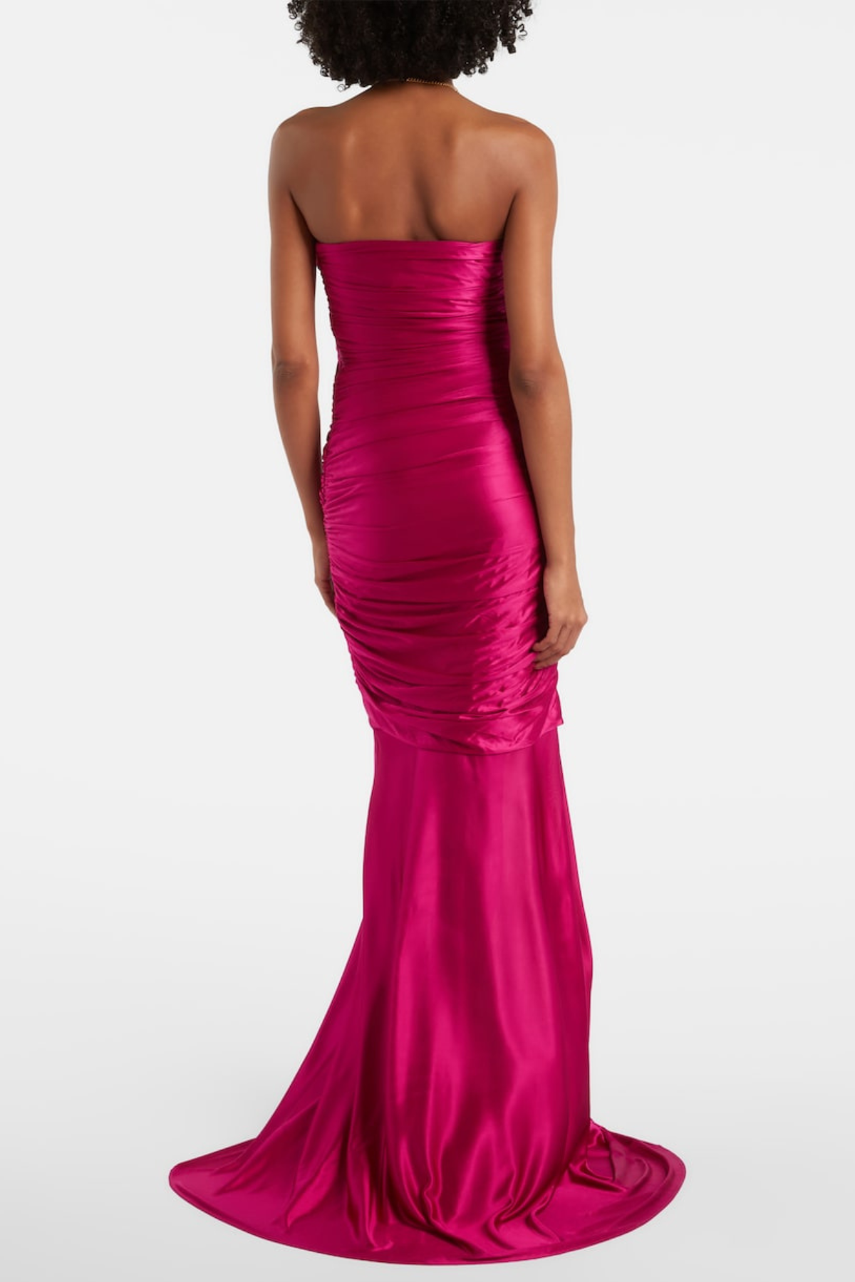 Margaux Halter Ruffle Draped Maxi Dress - Pink