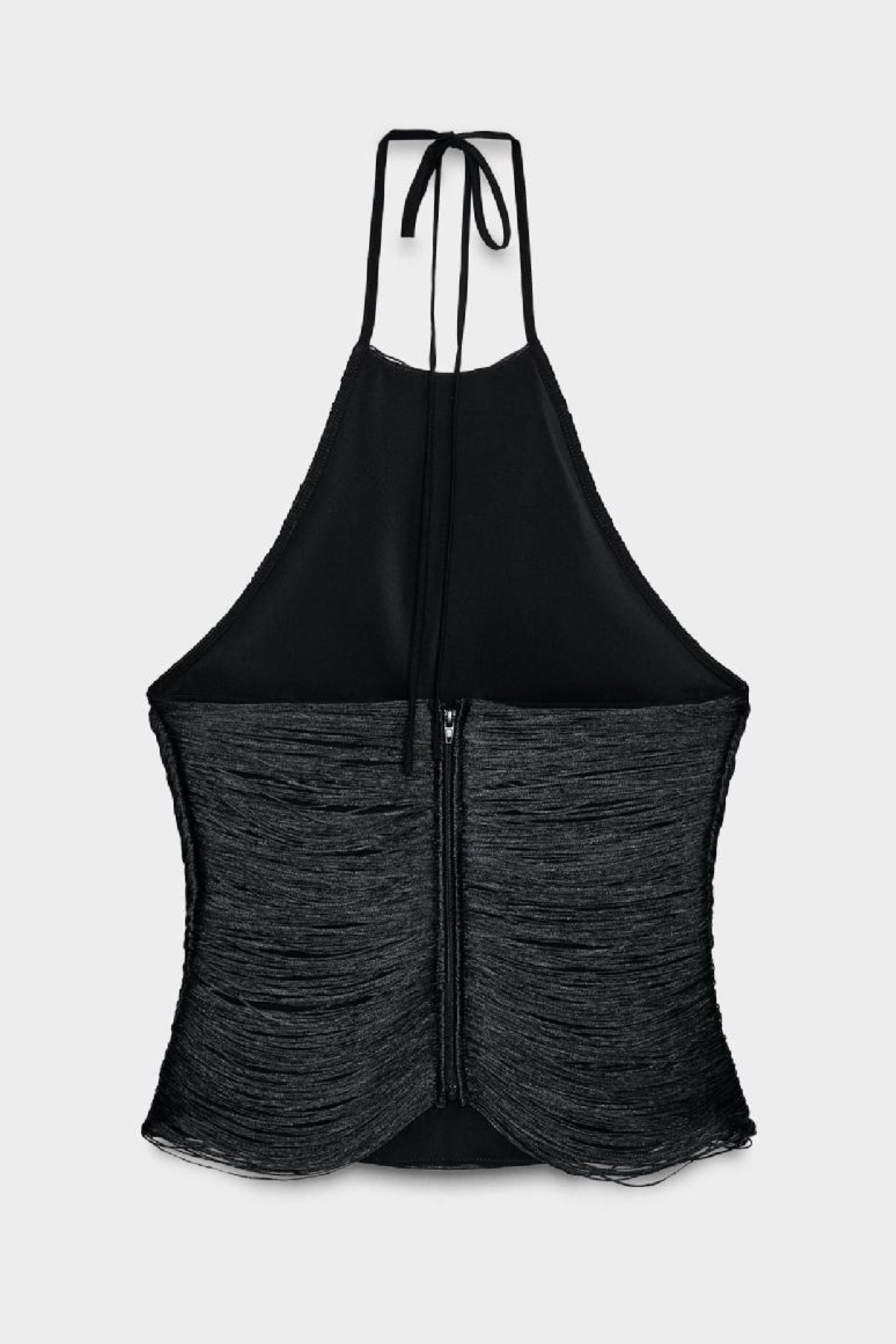 Mariara Halter Fringe Top - Black