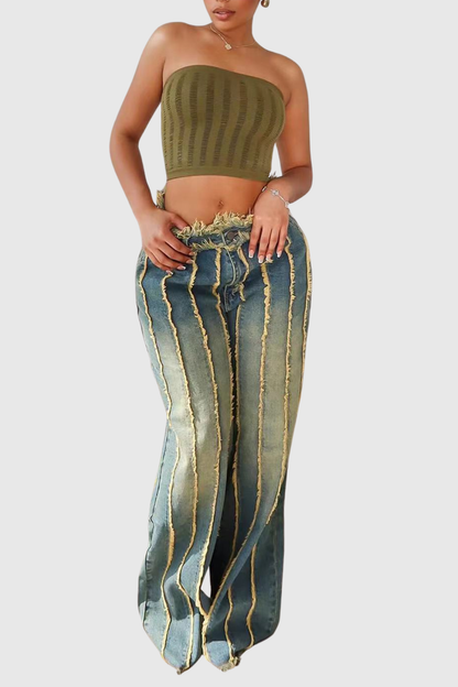 Maribel Fringe Panel Jeans