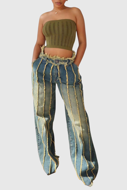 Maribel Fringe Panel Jeans