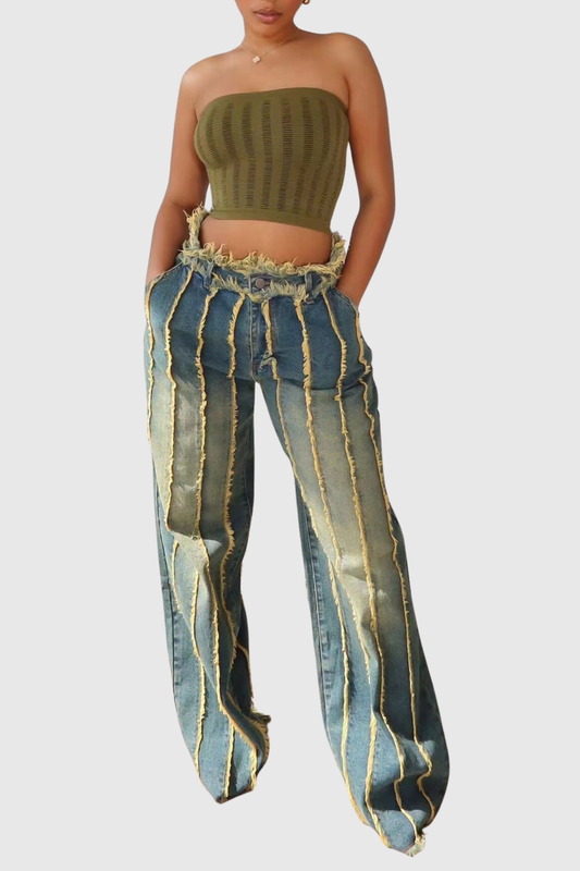 Maribel Fringe Panel Jeans