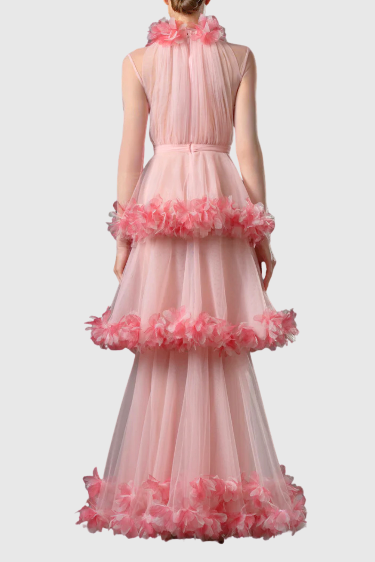 Marietta Floral Tulle Layer Maxi Dress