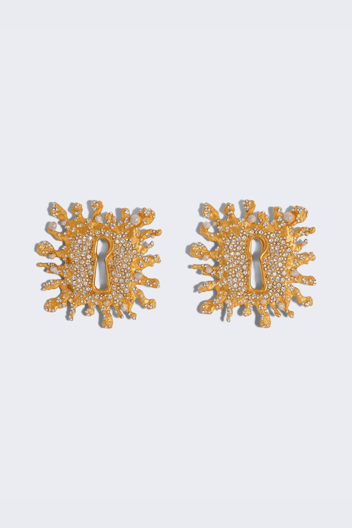 Marino Keyhole Rhinestone Earrings