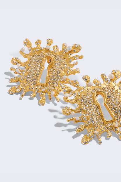 Marino Keyhole Rhinestone Earrings