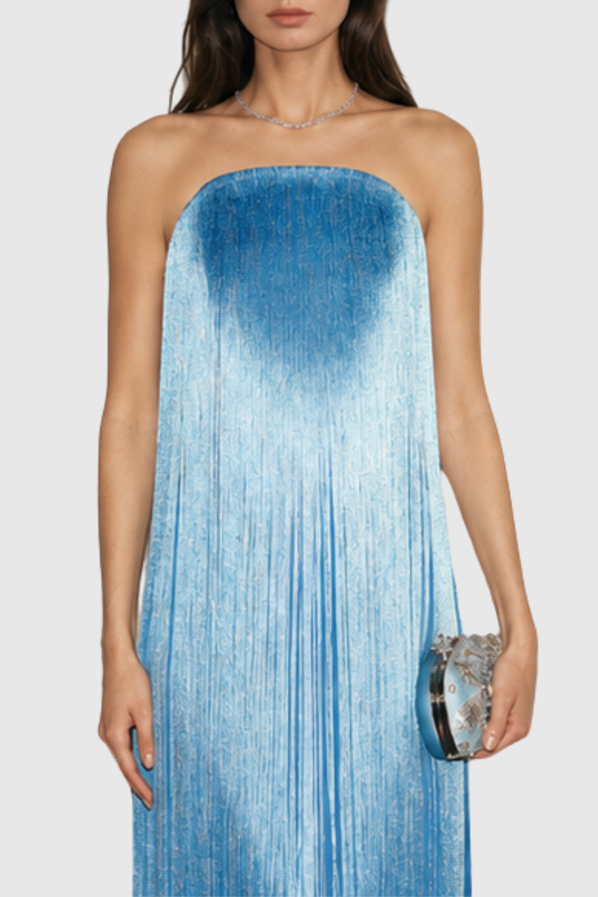 Marisa Strapless Fringe Maxi Dress
