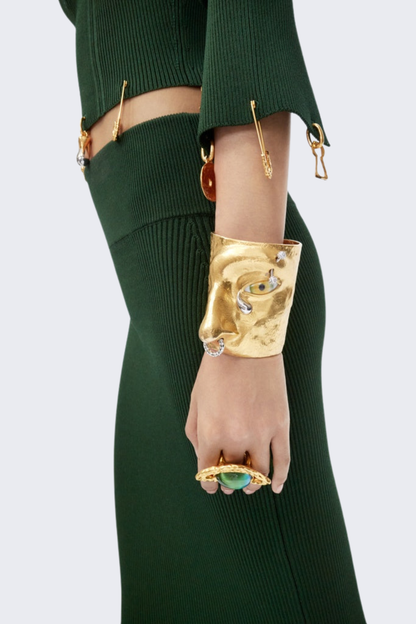 Marliz Pierced Visage Cuff Bracelet