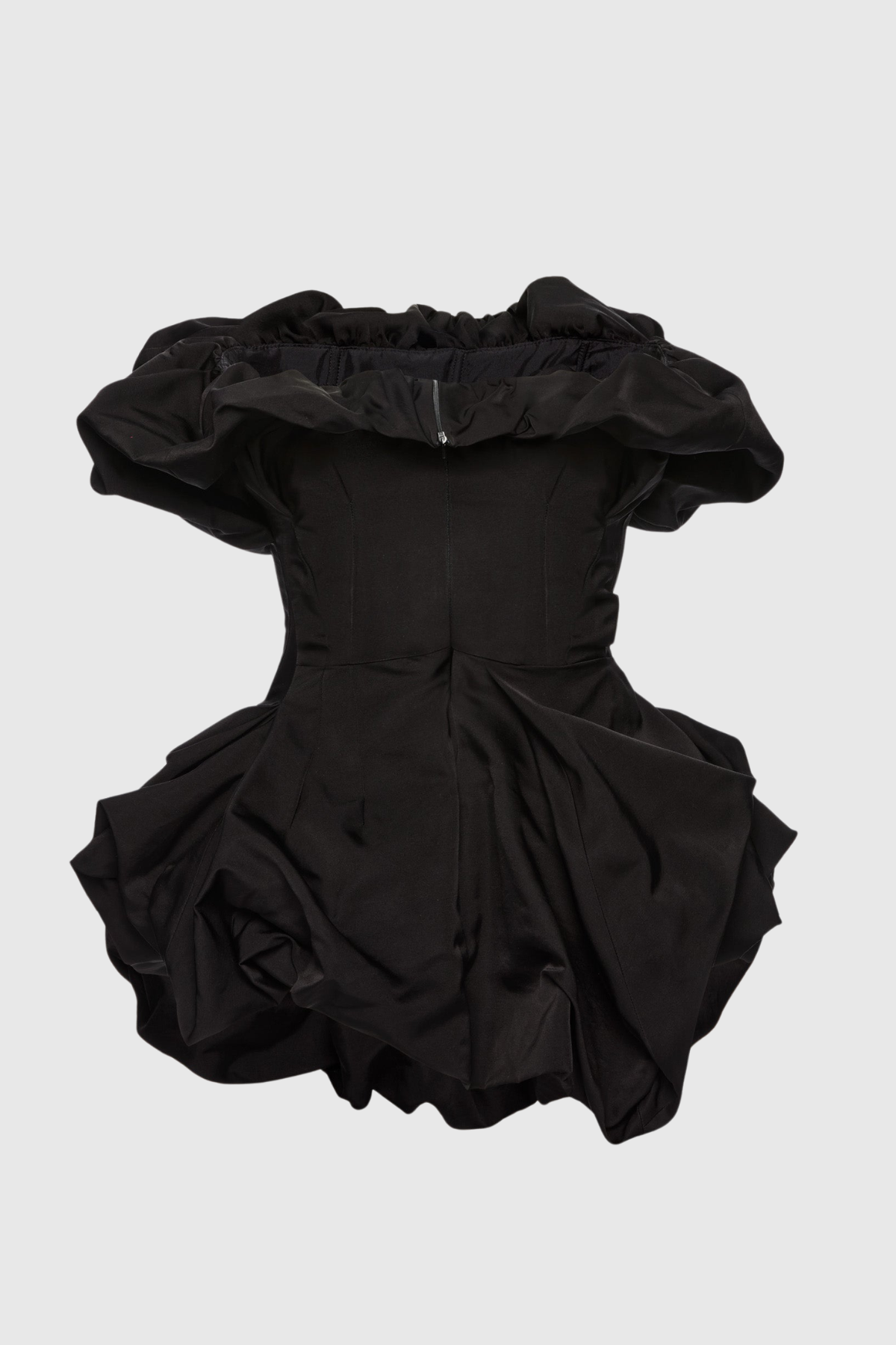 Marsali Gathered Crinkle Blouse - Black