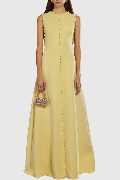 Marzia Crystal Hem Sleeveless Maxi Dress