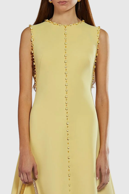 Marzia Crystal Hem Sleeveless Maxi Dress