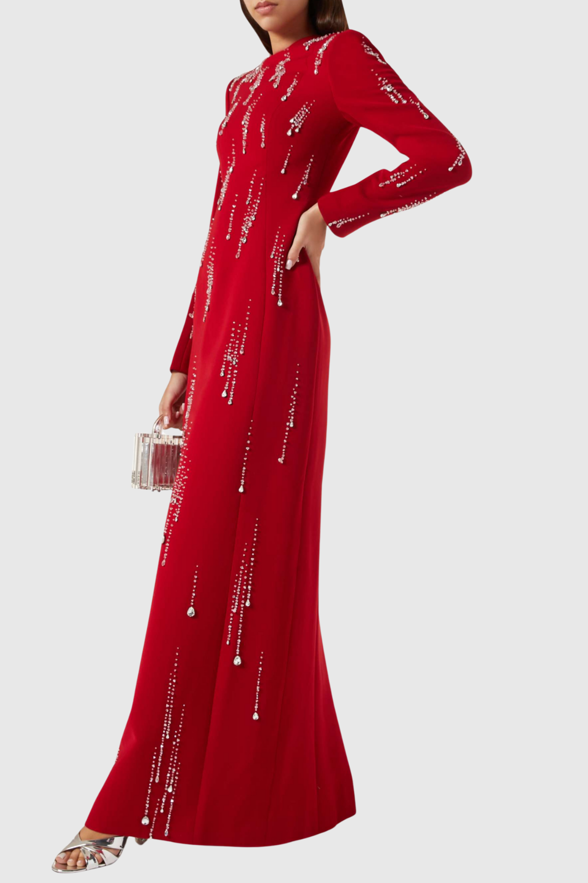 Masar Crystal-drop Embellished Maxi Dress