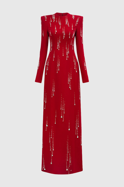 Masar Crystal-drop Embellished Maxi Dress