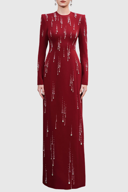 Masar Crystal-drop Embellished Maxi Dress