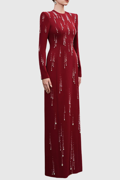 Masar Crystal-drop Embellished Maxi Dress