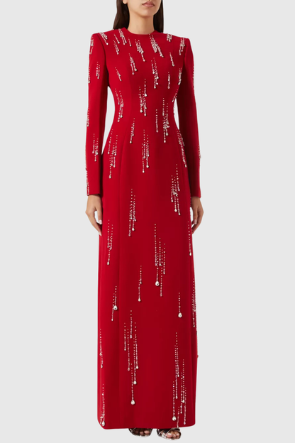 Masar Crystal-drop Embellished Maxi Dress