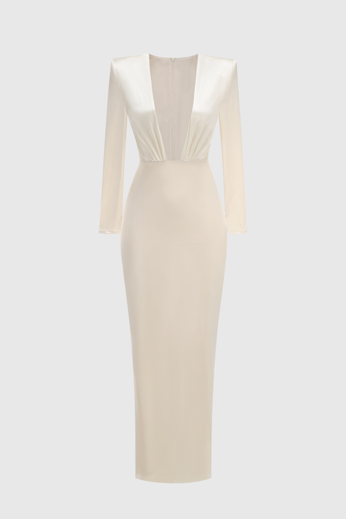 Matias Deep-V Satin Maxi Dress