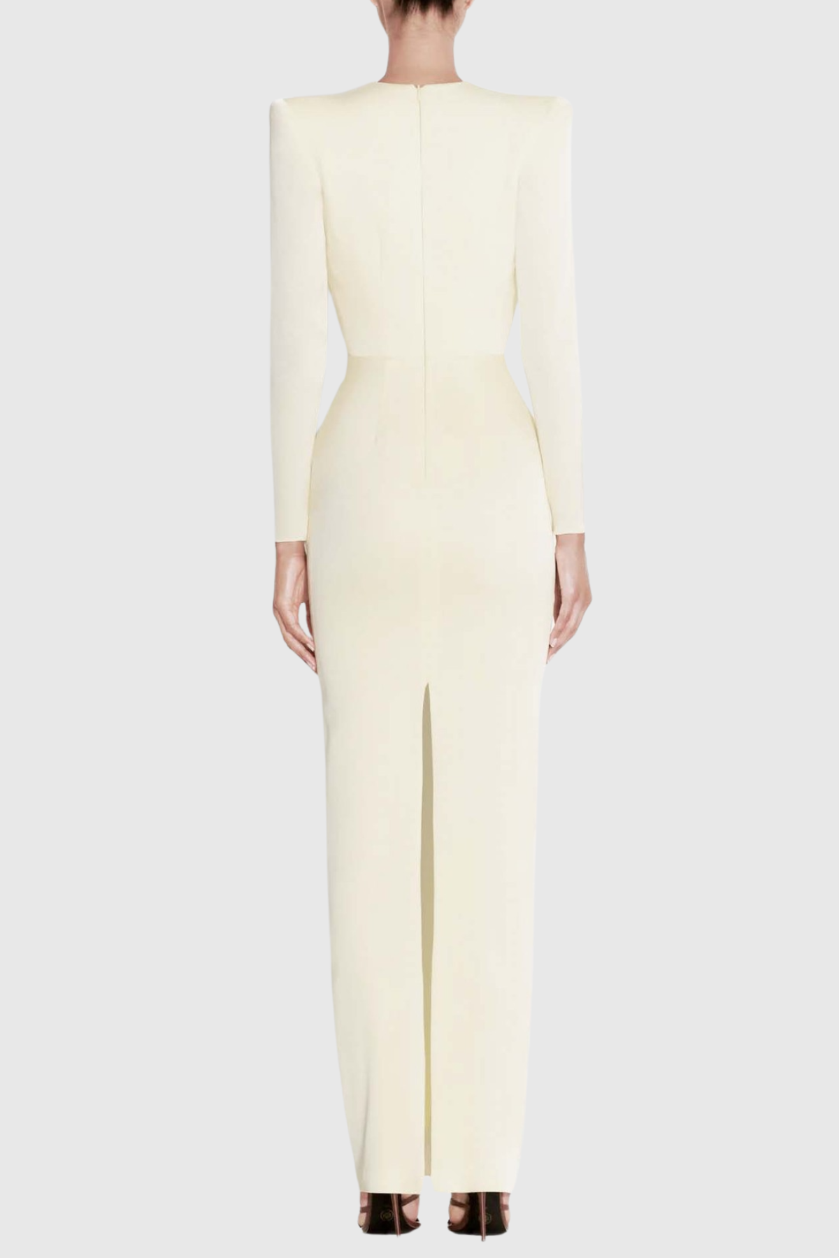 Matias Deep-V Satin Maxi Dress