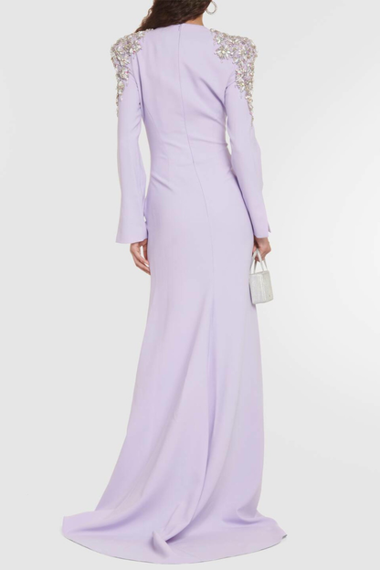 Matrsa Crystal Embellished Maxi Dress - Purple