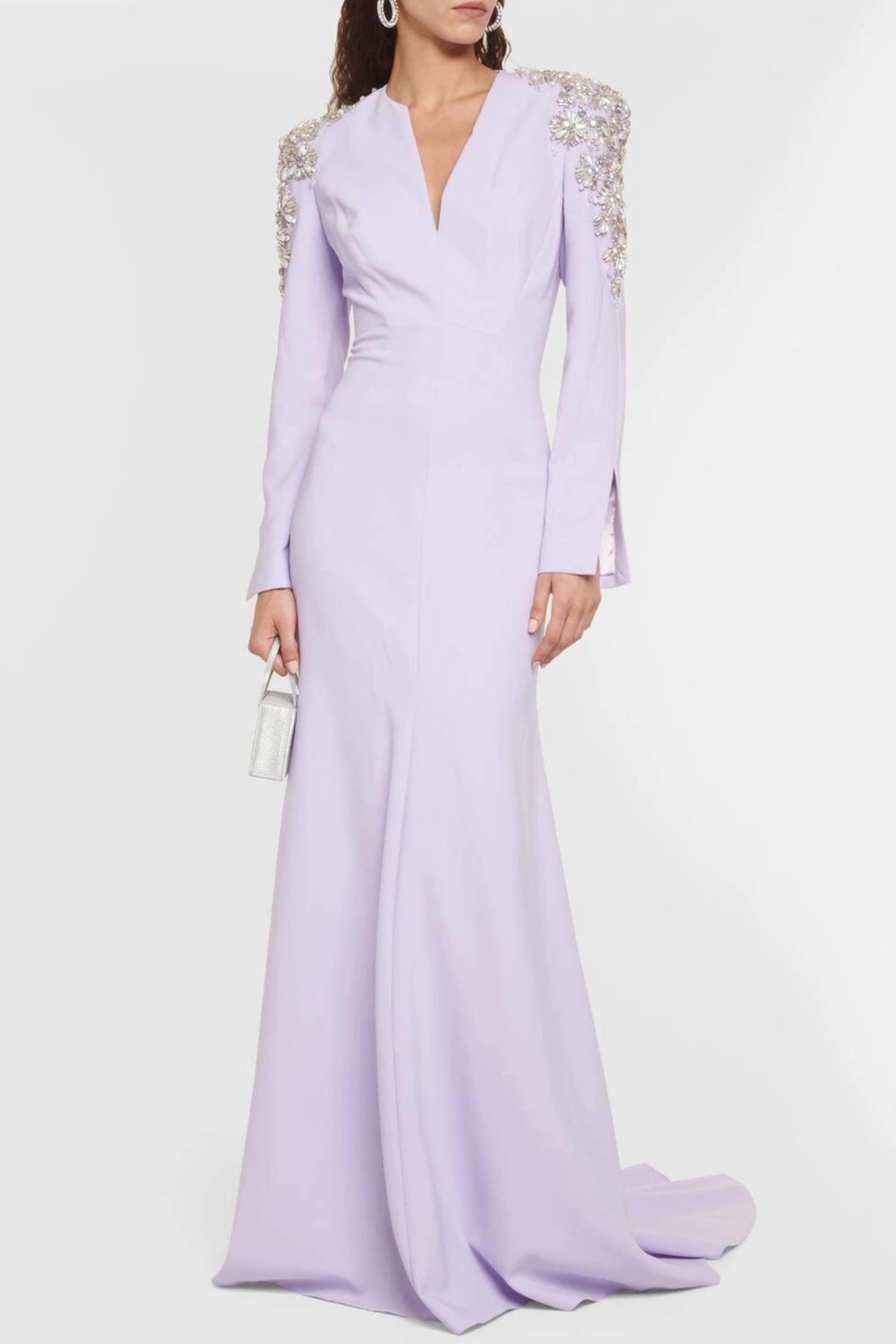 Matrsa Crystal Embellished Maxi Dress - Purple