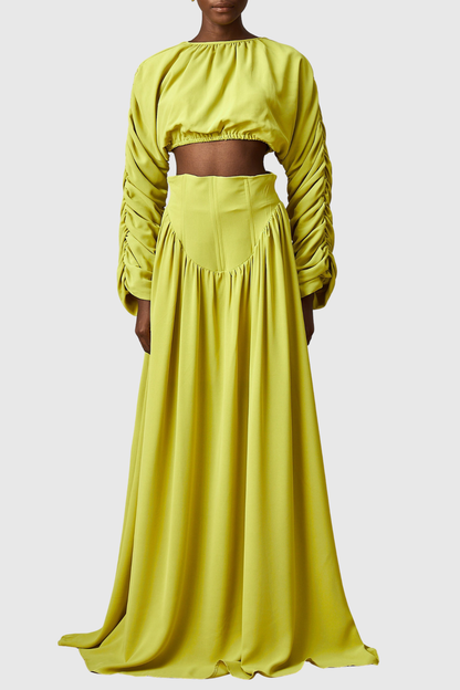 Maudia Crop Top & Maxi Skirt Set
